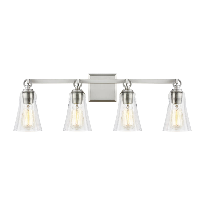 Four Light Vanity<br /><span style="color:#4AB0CE;">Entrega: 4-10 dias en USA</span><br /><span style="color:#4AB0CE;font-size:60%;">PREGUNTE POR ENTREGA EN PANAMA</span><br />Collection: Monterro<br />Finish: Satin Nickel