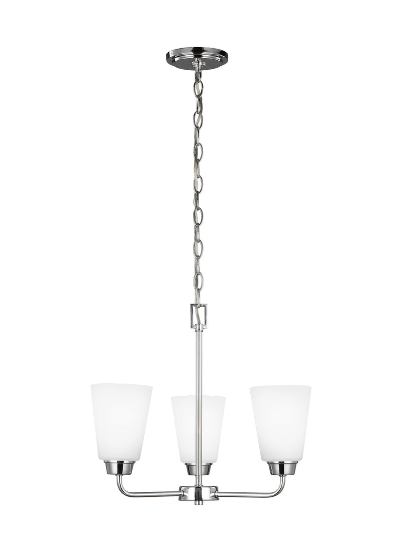 Three Light Chandelier<br /><span style="color:#4AB0CE;">Entrega: 4-10 dias en USA</span><br /><span style="color:#4AB0CE;font-size:60%;">PREGUNTE POR ENTREGA EN PANAMA</span><br />Collection: Kerrville<br />Finish: Chrome