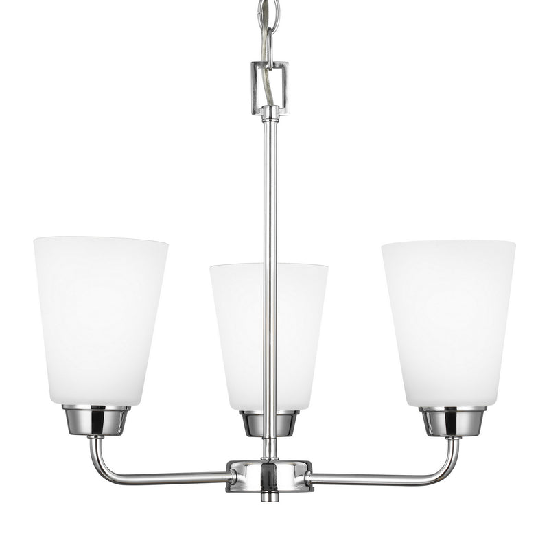 Three Light Chandelier<br /><span style="color:#4AB0CE;">Entrega: 4-10 dias en USA</span><br /><span style="color:#4AB0CE;font-size:60%;">PREGUNTE POR ENTREGA EN PANAMA</span><br />Collection: Kerrville<br />Finish: Chrome