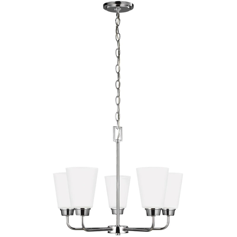 Five Light Chandelier<br /><span style="color:#4AB0CE;">Entrega: 4-10 dias en USA</span><br /><span style="color:#4AB0CE;font-size:60%;">PREGUNTE POR ENTREGA EN PANAMA</span><br />Collection: Kerrville<br />Finish: Chrome
