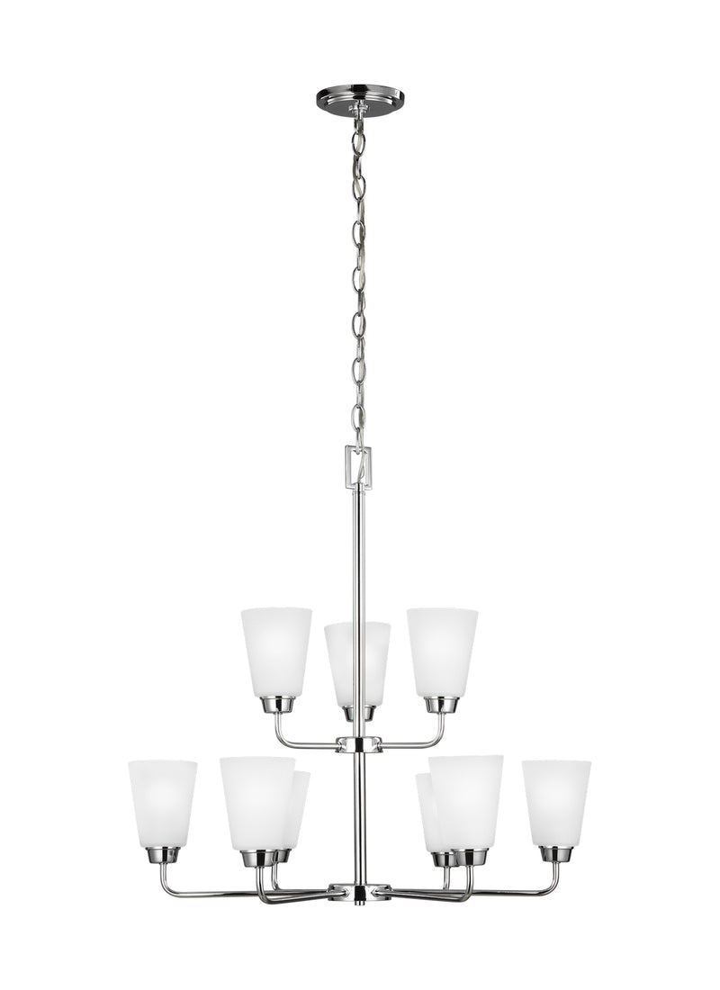 Nine Light Chandelier<br /><span style="color:#4AB0CE;">Entrega: 4-10 dias en USA</span><br /><span style="color:#4AB0CE;font-size:60%;">PREGUNTE POR ENTREGA EN PANAMA</span><br />Collection: Kerrville<br />Finish: Chrome