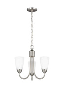 Three Light Chandelier<br /><span style="color:#4AB0CE;">Entrega: 4-10 dias en USA</span><br /><span style="color:#4AB0CE;font-size:60%;">PREGUNTE POR ENTREGA EN PANAMA</span><br />Collection: Seville<br />Finish: Brushed Nickel