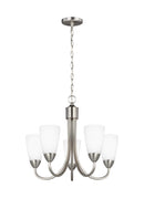 Five Light Chandelier<br /><span style="color:#4AB0CE;">Entrega: 4-10 dias en USA</span><br /><span style="color:#4AB0CE;font-size:60%;">PREGUNTE POR ENTREGA EN PANAMA</span><br />Collection: Seville<br />Finish: Brushed Nickel