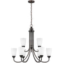 Nine Light Chandelier<br /><span style="color:#4AB0CE;">Entrega: 4-10 dias en USA</span><br /><span style="color:#4AB0CE;font-size:60%;">PREGUNTE POR ENTREGA EN PANAMA</span><br />Collection: Seville<br />Finish: Bronze