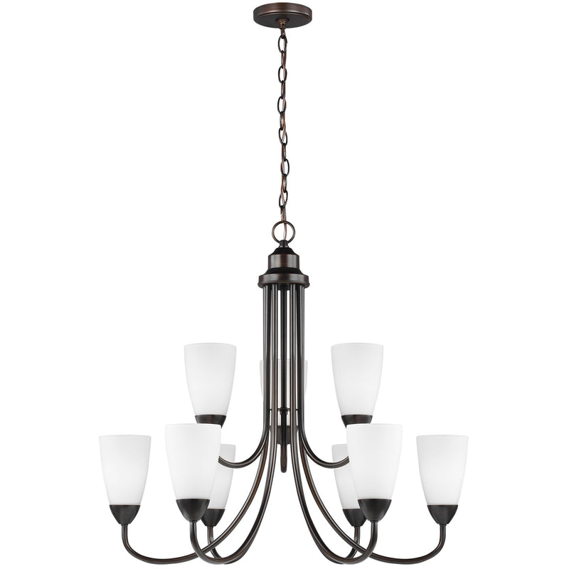 Nine Light Chandelier<br /><span style="color:#4AB0CE;">Entrega: 4-10 dias en USA</span><br /><span style="color:#4AB0CE;font-size:60%;">PREGUNTE POR ENTREGA EN PANAMA</span><br />Collection: Seville<br />Finish: Bronze
