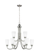 Nine Light Chandelier<br /><span style="color:#4AB0CE;">Entrega: 4-10 dias en USA</span><br /><span style="color:#4AB0CE;font-size:60%;">PREGUNTE POR ENTREGA EN PANAMA</span><br />Collection: Seville<br />Finish: Brushed Nickel
