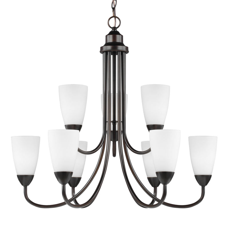 Generation Lighting - 3120209EN3-710 - Nine Light Chandelier - Seville - Bronze