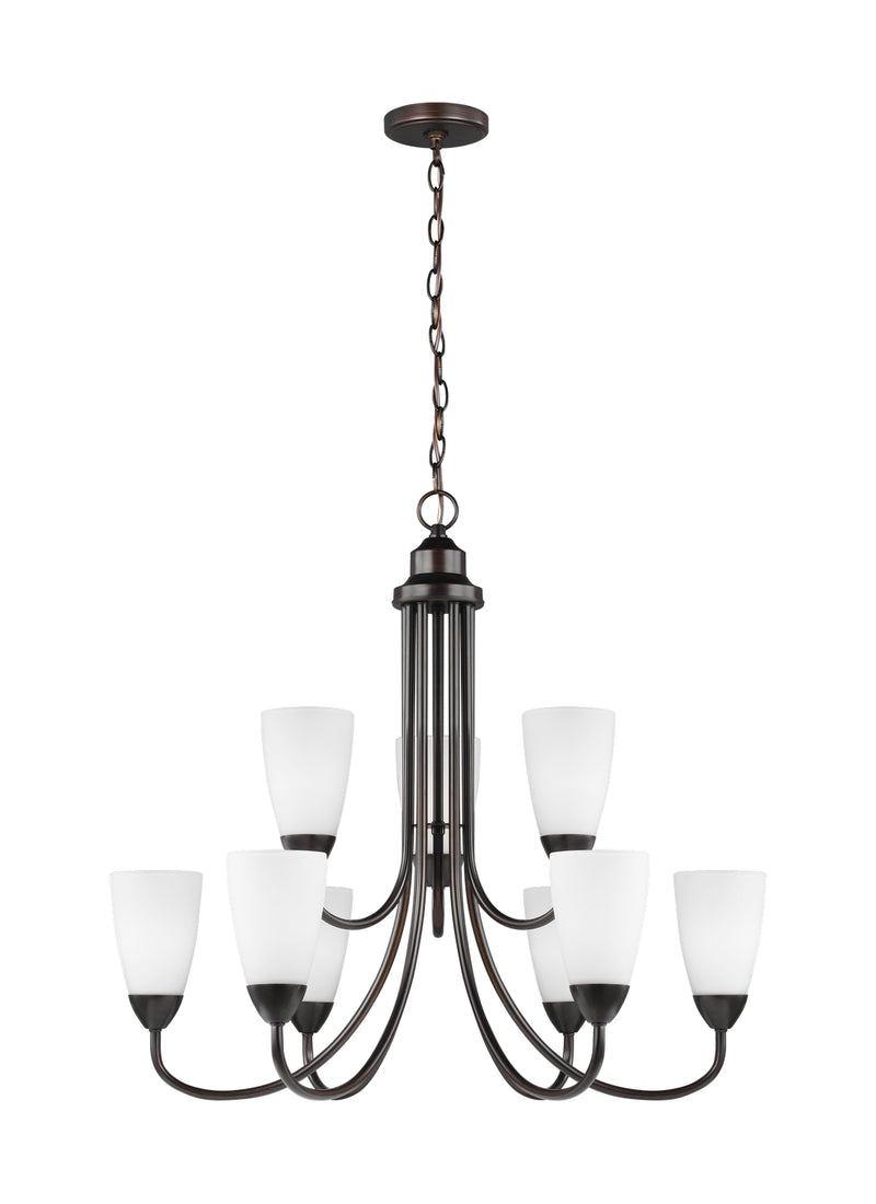 Nine Light Chandelier<br /><span style="color:#4AB0CE;">Entrega: 4-10 dias en USA</span><br /><span style="color:#4AB0CE;font-size:60%;">PREGUNTE POR ENTREGA EN PANAMA</span><br />Collection: Seville<br />Finish: Bronze