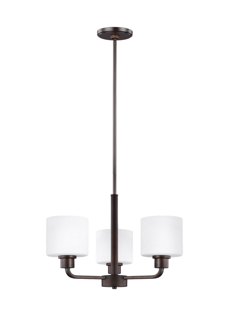 Three Light Chandelier<br /><span style="color:#4AB0CE;">Entrega: 4-10 dias en USA</span><br /><span style="color:#4AB0CE;font-size:60%;">PREGUNTE POR ENTREGA EN PANAMA</span><br />Collection: Canfield<br />Finish: Bronze