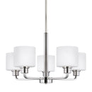 Generation Lighting - 3128805-962 - Five Light Chandelier - Canfield - Brushed Nickel