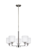 Five Light Chandelier<br /><span style="color:#4AB0CE;">Entrega: 4-10 dias en USA</span><br /><span style="color:#4AB0CE;font-size:60%;">PREGUNTE POR ENTREGA EN PANAMA</span><br />Collection: Canfield<br />Finish: Brushed Nickel