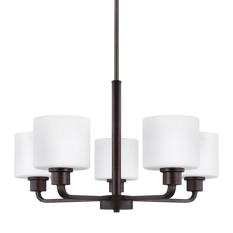 Generation Lighting - 3128805EN3-710 - Five Light Chandelier - Canfield - Bronze