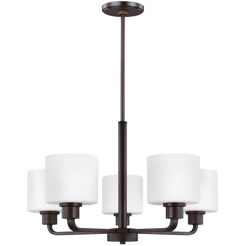 Five Light Chandelier<br /><span style="color:#4AB0CE;">Entrega: 4-10 dias en USA</span><br /><span style="color:#4AB0CE;font-size:60%;">PREGUNTE POR ENTREGA EN PANAMA</span><br />Collection: Canfield<br />Finish: Bronze