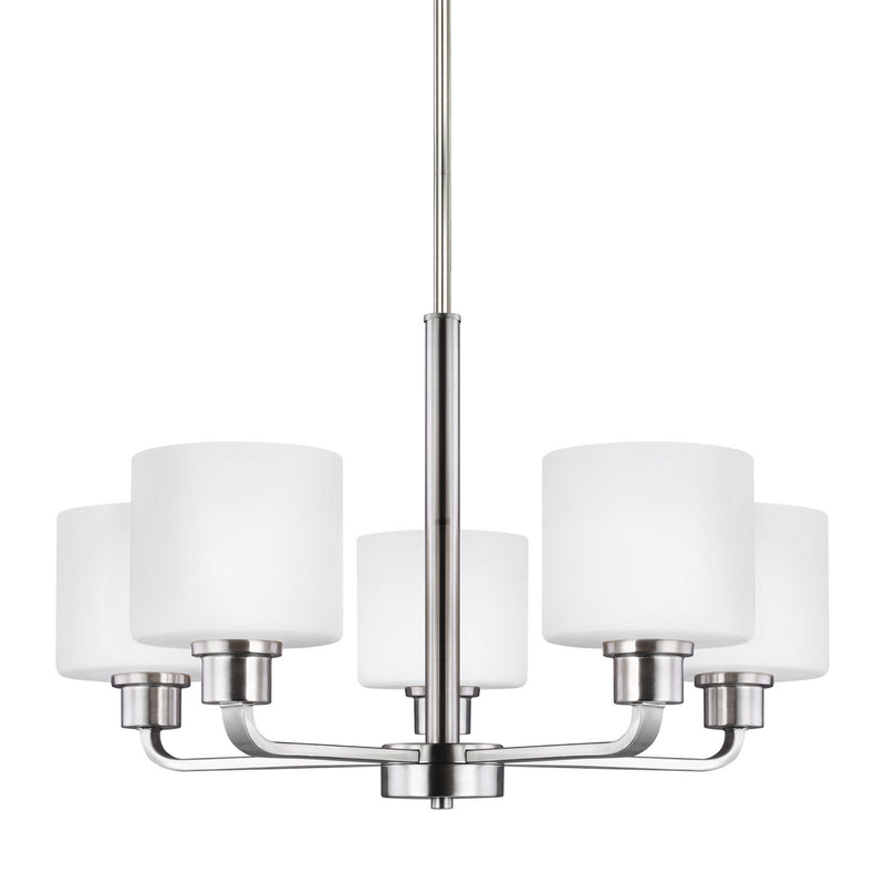 Generation Lighting - 3128805EN3-962 - Five Light Chandelier - Canfield - Brushed Nickel