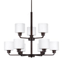 Generation Lighting - 3128809-710 - Nine Light Chandelier - Canfield - Bronze