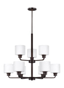 Nine Light Chandelier<br /><span style="color:#4AB0CE;">Entrega: 4-10 dias en USA</span><br /><span style="color:#4AB0CE;font-size:60%;">PREGUNTE POR ENTREGA EN PANAMA</span><br />Collection: Canfield<br />Finish: Bronze