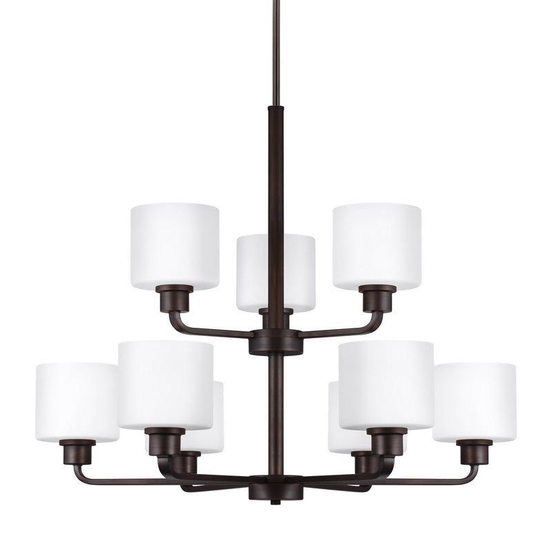 Generation Lighting - 3128809EN3-710 - Nine Light Chandelier - Canfield - Bronze