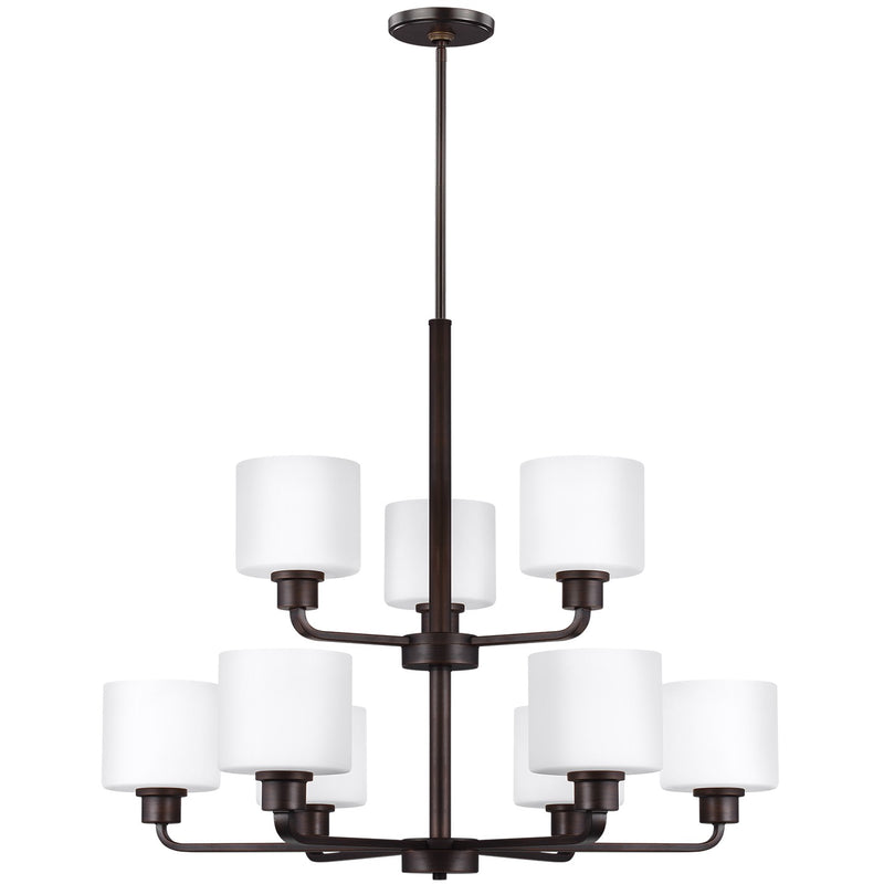 Nine Light Chandelier<br /><span style="color:#4AB0CE;">Entrega: 4-10 dias en USA</span><br /><span style="color:#4AB0CE;font-size:60%;">PREGUNTE POR ENTREGA EN PANAMA</span><br />Collection: Canfield<br />Finish: Bronze