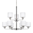 Generation Lighting - 3128809EN3-962 - Nine Light Chandelier - Canfield - Brushed Nickel