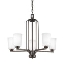 Generation Lighting - 3128905EN3-710 - Five Light Chandelier - Franport - Bronze