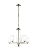 Five Light Chandelier<br /><span style="color:#4AB0CE;">Entrega: 4-10 dias en USA</span><br /><span style="color:#4AB0CE;font-size:60%;">PREGUNTE POR ENTREGA EN PANAMA</span><br />Collection: Franport<br />Finish: Brushed Nickel