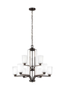 Nine Light Chandelier<br /><span style="color:#4AB0CE;">Entrega: 4-10 dias en USA</span><br /><span style="color:#4AB0CE;font-size:60%;">PREGUNTE POR ENTREGA EN PANAMA</span><br />Collection: Franport<br />Finish: Bronze