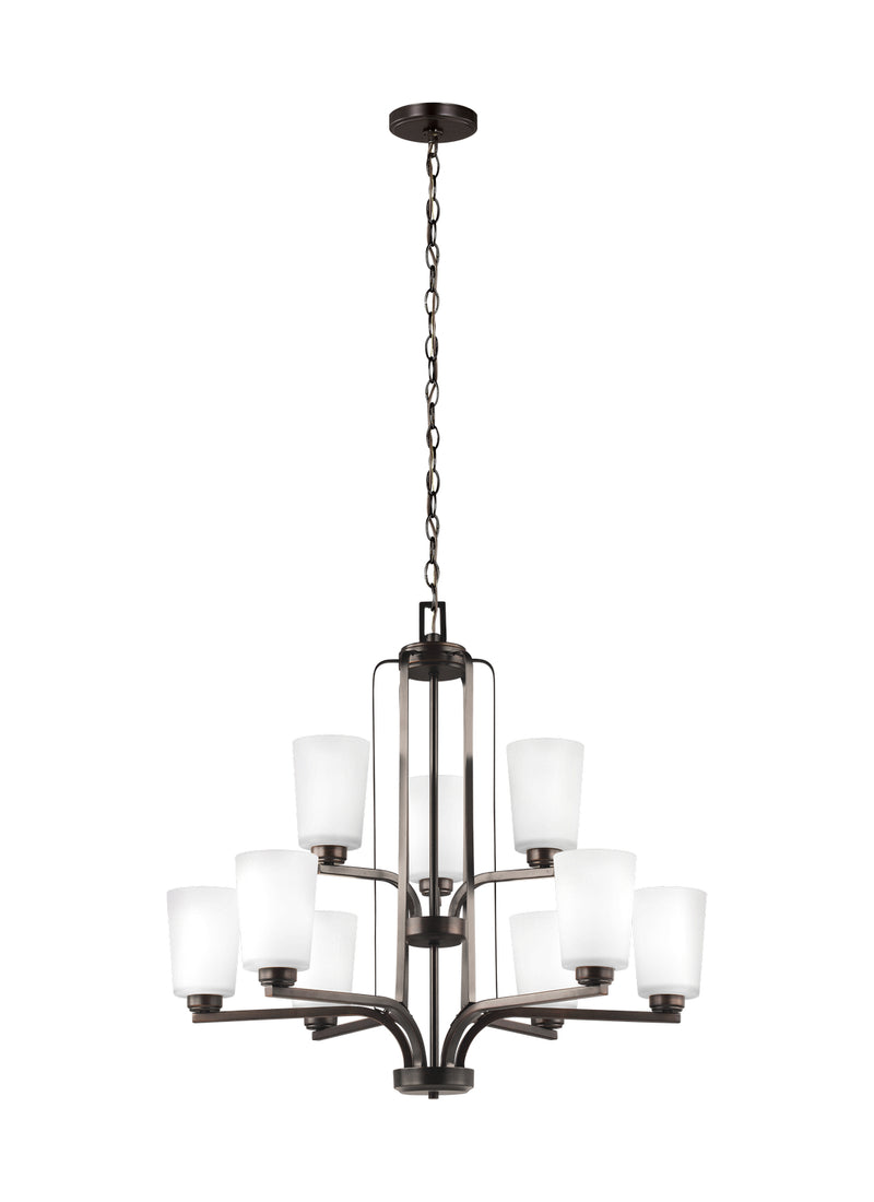Nine Light Chandelier<br /><span style="color:#4AB0CE;">Entrega: 4-10 dias en USA</span><br /><span style="color:#4AB0CE;font-size:60%;">PREGUNTE POR ENTREGA EN PANAMA</span><br />Collection: Franport<br />Finish: Bronze