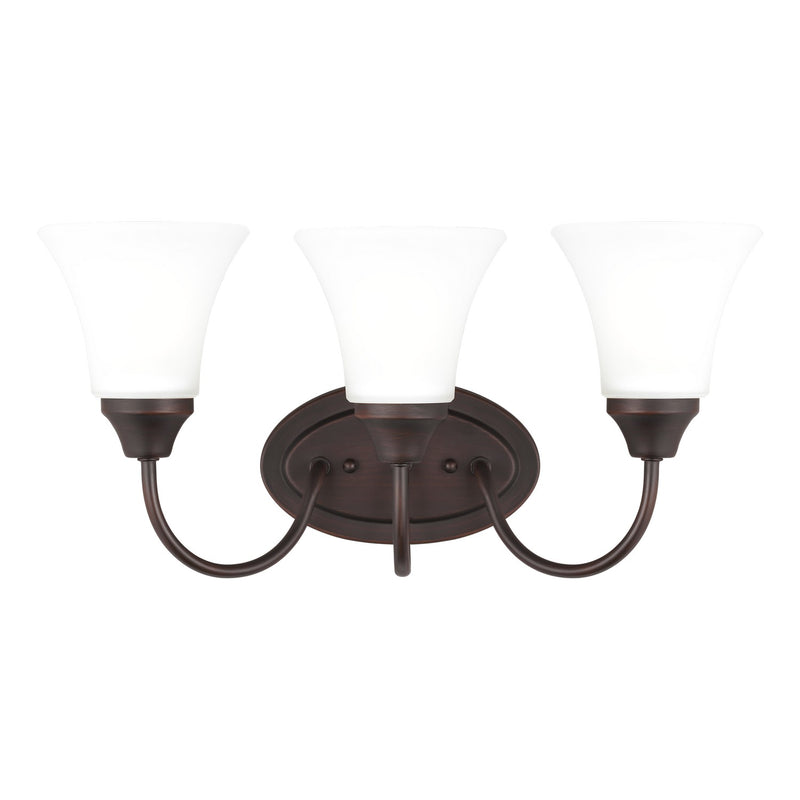 Generation Lighting - 44807-710 - Three Light Wall / Bath - Holman - Bronze