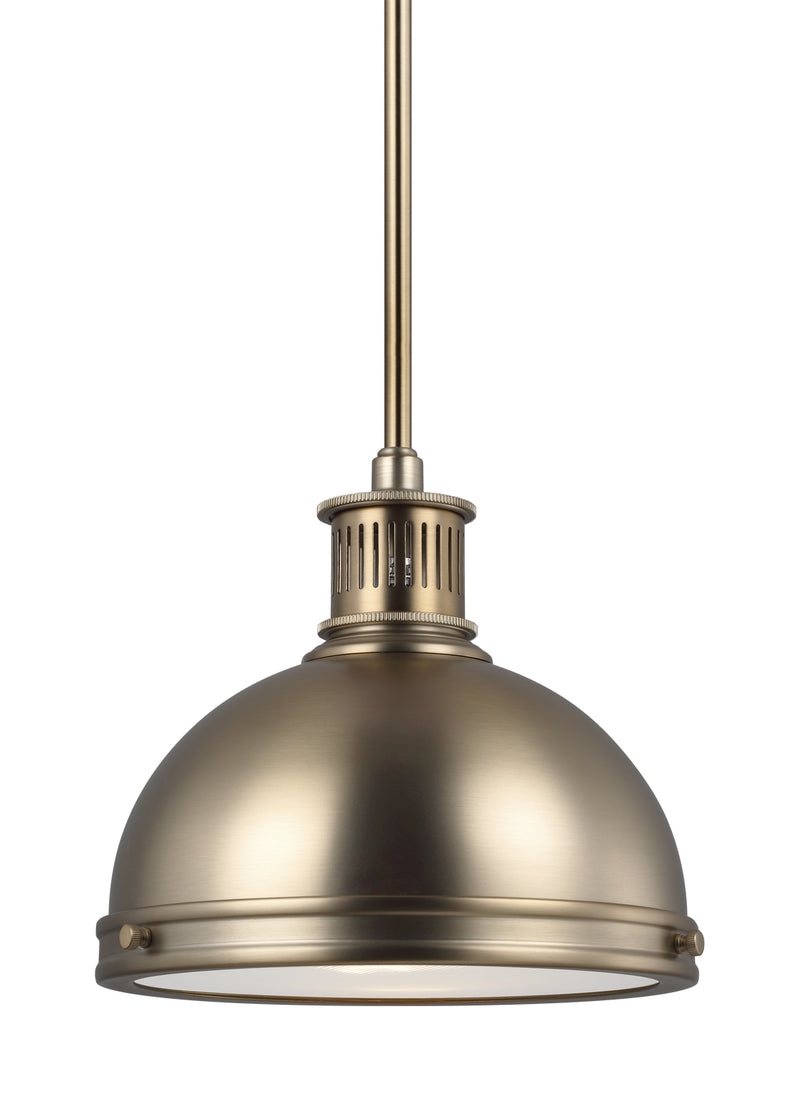 Generation Lighting - 65085-848 - One Light Pendant - Pratt Street Metal - Satin Brass