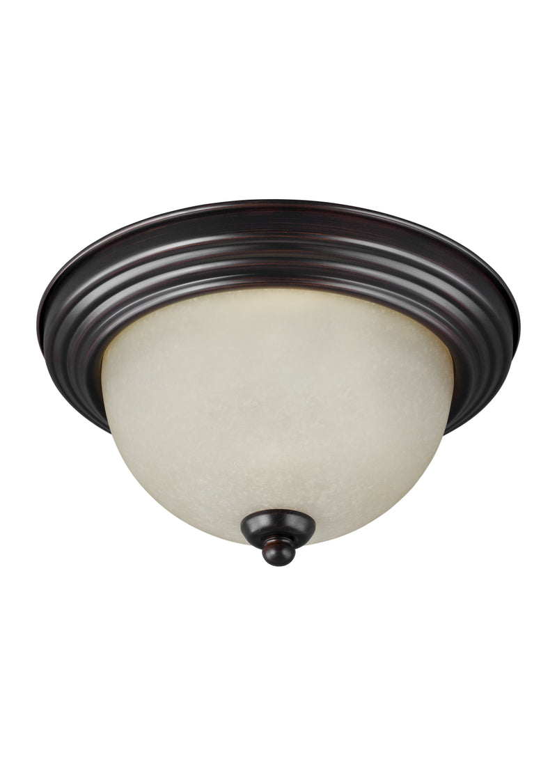 Generation Lighting. - 77065EN3-710 - Three Light Flush Mount - Geary - Bronze