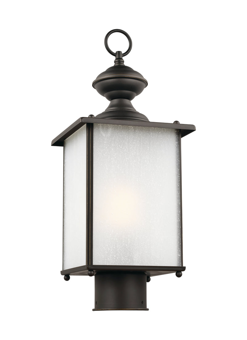 One Light Outdoor Post Lantern<br /><span style="color:#4AB0CE;">Entrega: 4-10 dias en USA</span><br /><span style="color:#4AB0CE;font-size:60%;">PREGUNTE POR ENTREGA EN PANAMA</span><br />Collection: Jamestowne<br />Finish: Antique Bronze