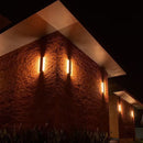 LÁMPARA DE  PARED EXTERIOR DECORATIVA LED, 10W, EMITE 800LM, TONALIDAD DE 3000K, 100-240V, 50-60HZ, GRADO DE PROTECCION IP65, ACABADO NEGRO.