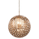Kalco - 306951AF - Eight Light Pendant - Belladonna - Antique Silver Leaf