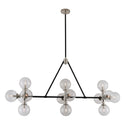 Kalco - 315454BPN - 14 Light Island Pendant - Cameo - Matte Black Finish With Nickel Accents