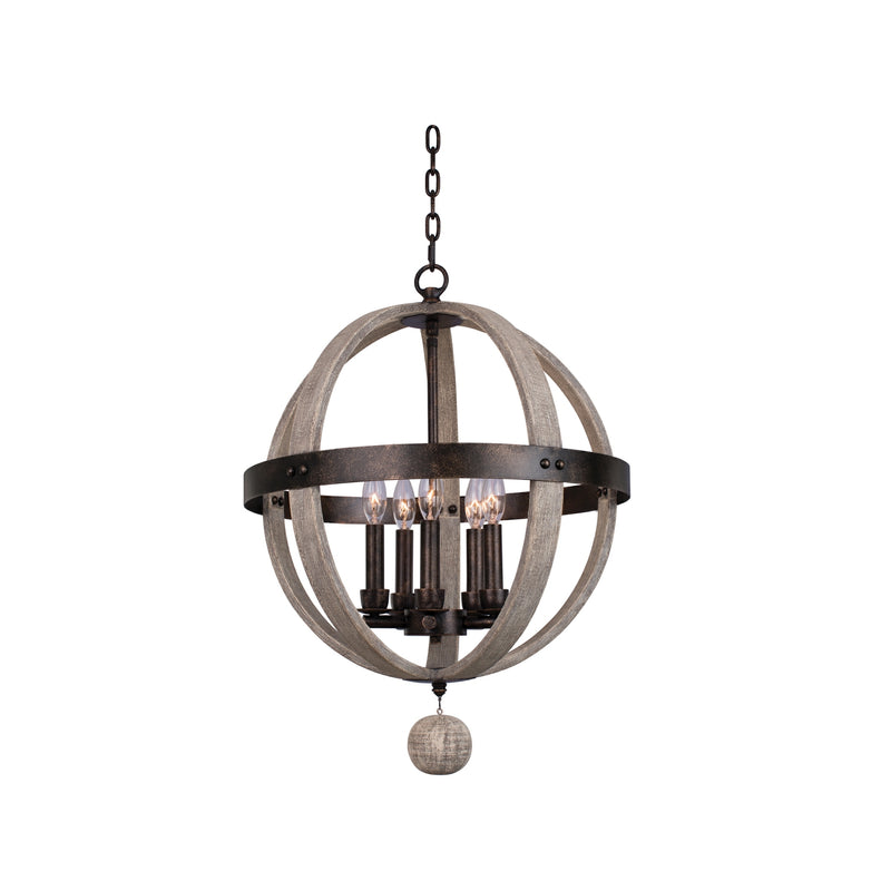 Kalco - 506850FG - Five Light Pendant - Harper - Florence Gold