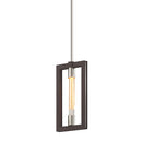Troy Lighting - F6183-TBZ/SS - One Light Pendant - Enigma - Textured Bronze/Stainless Steel