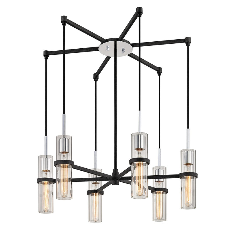 Troy Lighting - F6196 - Six Light Pendant - Xavier - Vintage Iron