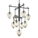 Troy Lighting - F6207-GRA/BCR - Nine Light Chandelier - Brixton - Graphite