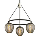 Troy Lighting - F6213-TBK/PN - Three Light Chandelier - Iliad - Textured Black & Polish Nickel