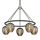 Troy Lighting - F6215-TBK/PN - Five Light Chandelier - Iliad - Carbide Blk & Pol Nickel