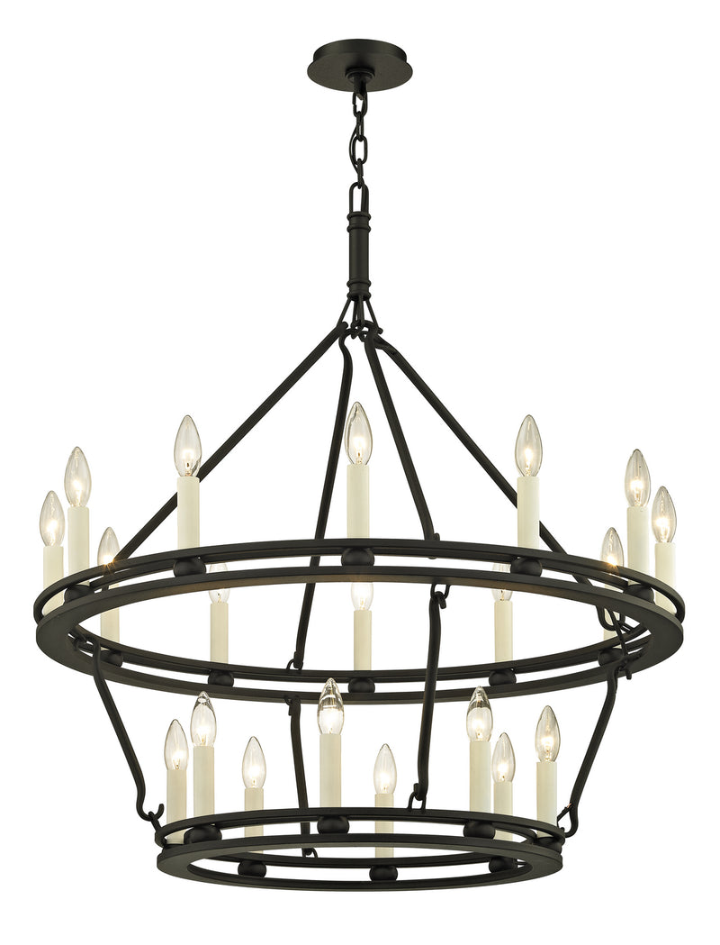 Troy Lighting - F6238 - 20 Light Chandelier - Sutton - Textured Black