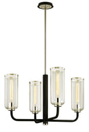 Troy Lighting - F6274 - Four Light Chandelier - Aeon - Carbide Blk & Pol Nickel