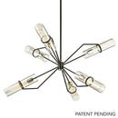 Troy Lighting - F6328-TBK/PN - Six Light Chandelier - Raef - Texture Black