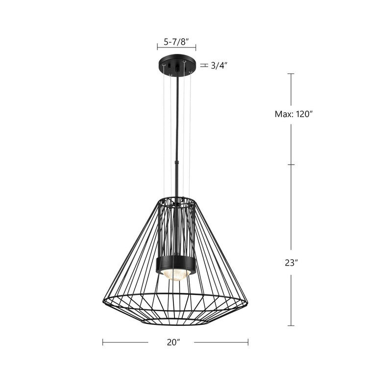 Kuzco Lighting - EP68420-BK - LED Outdoor Pendant - Arctic - Black