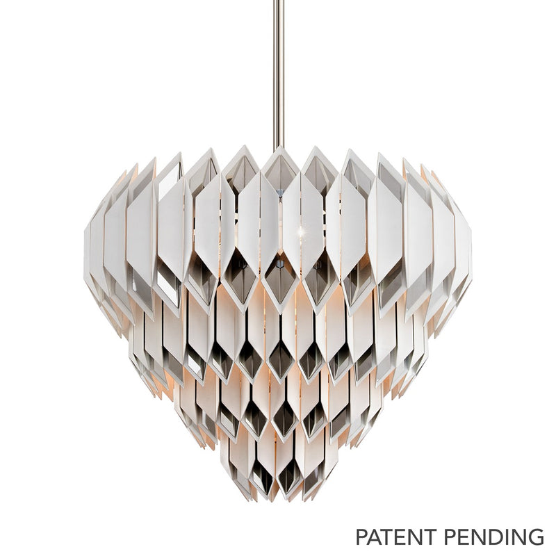 Corbett Lighting - 254-413 - 13 Light Chandelier - Haiku - White With Polished Stainless