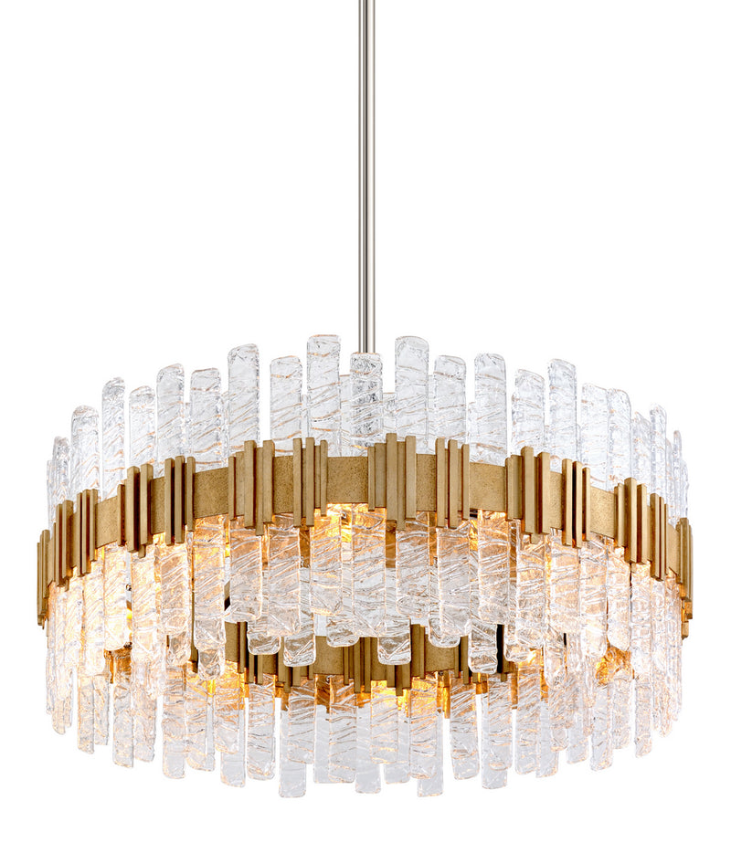 Corbett Lighting - 256-410 - Ten Light Chandelier - Ciro - Antique Silver Leaf Stainless