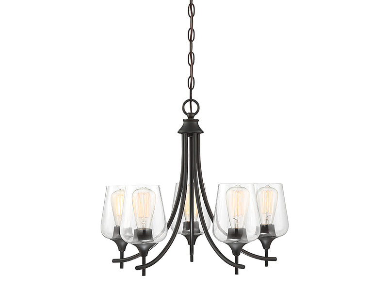 Five Light Chandelier<br /><span style="color:#4AB0CE;">Entrega: 5-6 semanas en USA</span><br /><span style="color:#4AB0CE;font-size:60%;">PREGUNTE POR ENTREGA EN PANAMA</span><br />Collection: Octave<br />Finish: English Bronze