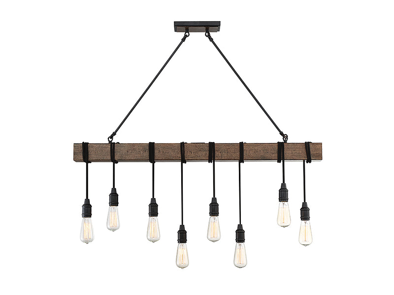 Eight Light Linear Chandelier<br /><span style="color:#4AB0CE;">Entrega: 4-10 dias en USA</span><br /><span style="color:#4AB0CE;font-size:60%;">PREGUNTE POR ENTREGA EN PANAMA</span><br />Collection: Burgess<br />Finish: Durango