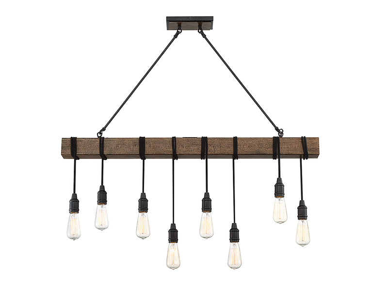 Eight Light Linear Chandelier<br /><span style="color:#4AB0CE;">Entrega: 4-10 dias en USA</span><br /><span style="color:#4AB0CE;font-size:60%;">PREGUNTE POR ENTREGA EN PANAMA</span><br />Collection: Burgess<br />Finish: Durango