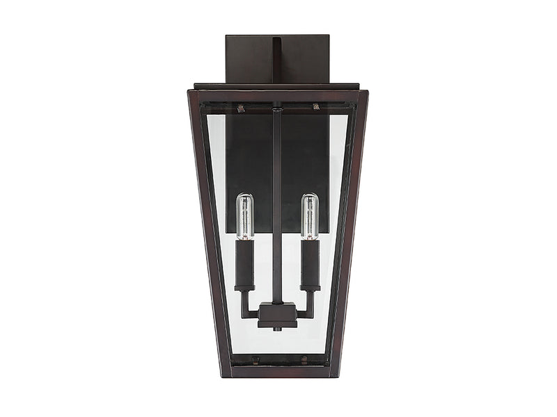 Two Light Wall Lantern<br /><span style="color:#4AB0CE;">Entrega: 4-10 dias en USA</span><br /><span style="color:#4AB0CE;font-size:60%;">PREGUNTE POR ENTREGA EN PANAMA</span><br />Collection: Milton<br />Finish: English Bronze